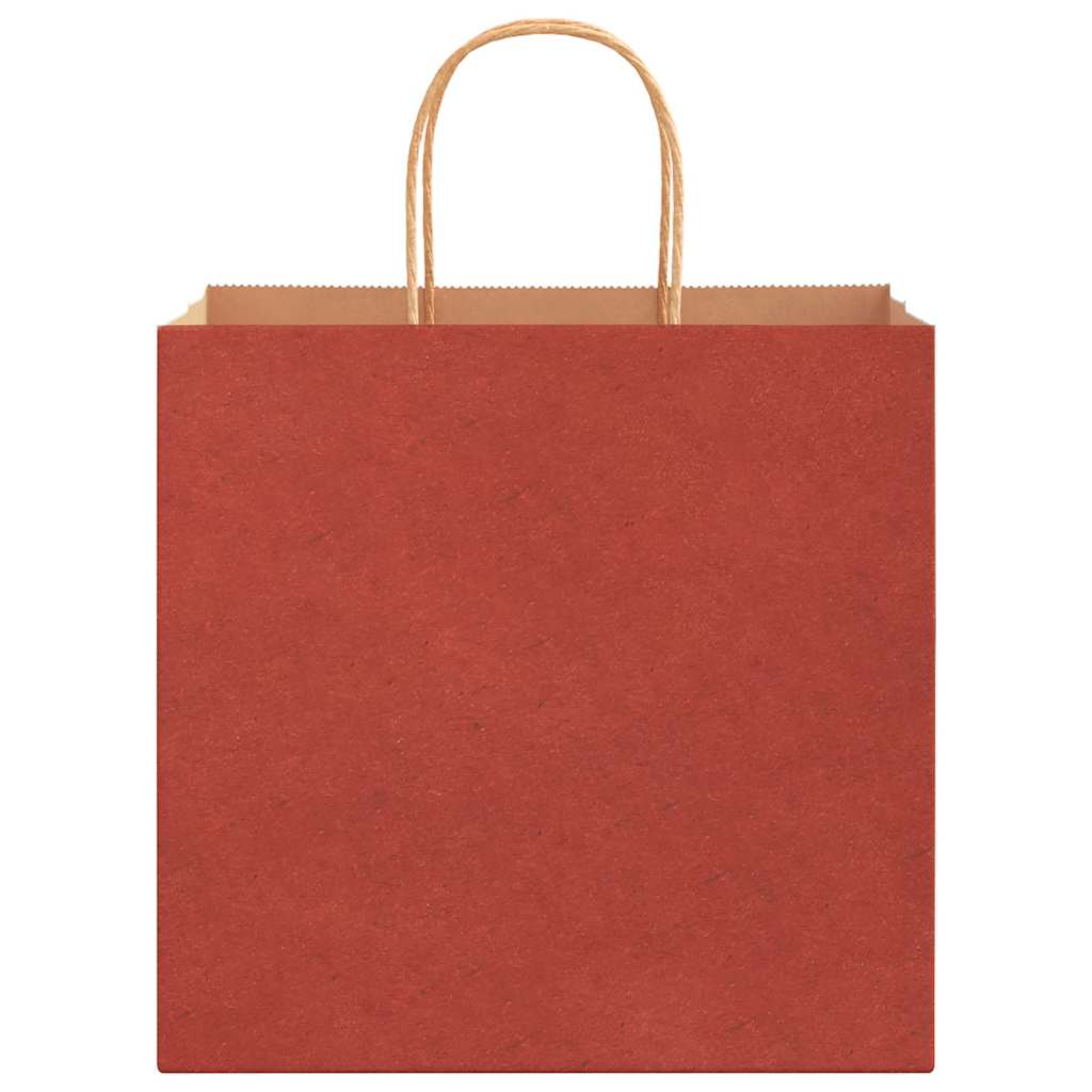 Papieren zakken 250 st met hengsels 26x17x25 cm rood is nu te koop bij PeponiXL, paradijselijk wonen!