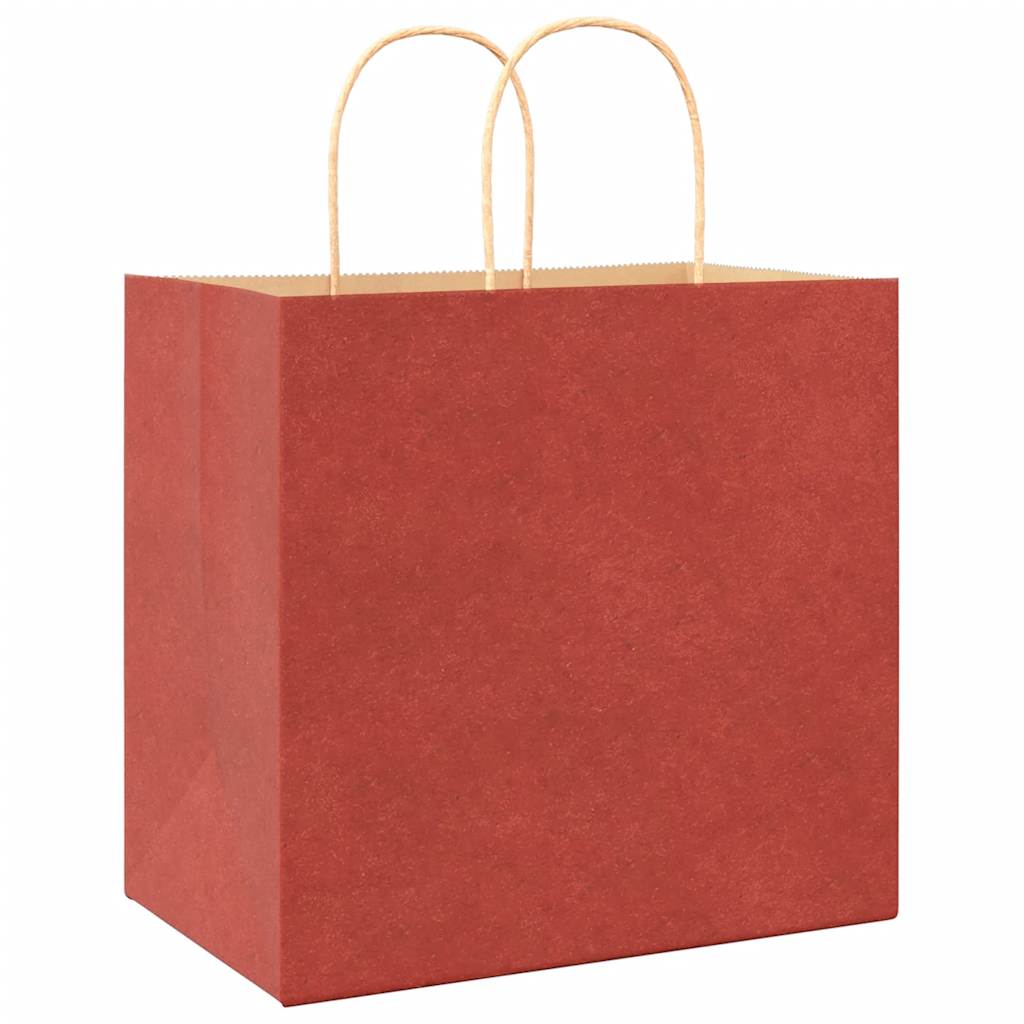 Papieren zakken 250 st met hengsels 26x17x25 cm rood is nu te koop bij PeponiXL, paradijselijk wonen!