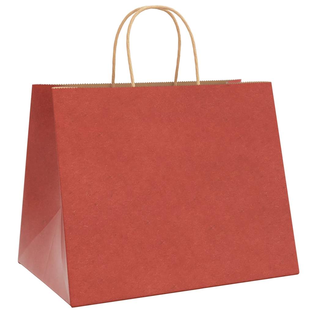 Papieren zakken 250 st met hengsels 32x22x24 cm rood is nu te koop bij PeponiXL, paradijselijk wonen!