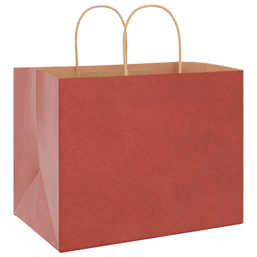 Papieren zakken 250 st met hengsels 32x22x24 cm rood is nu te koop bij PeponiXL, paradijselijk wonen!