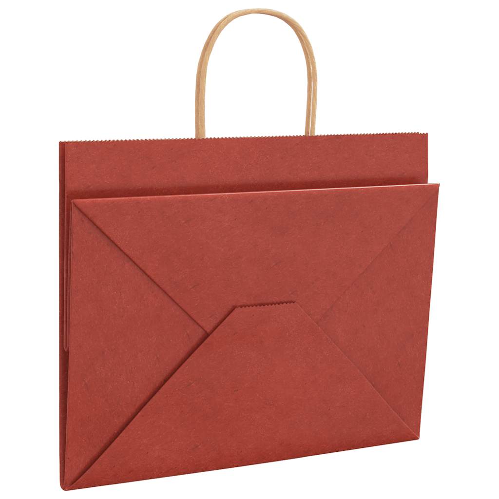Papieren zakken 250 st met hengsels 32x22x24 cm rood is nu te koop bij PeponiXL, paradijselijk wonen!