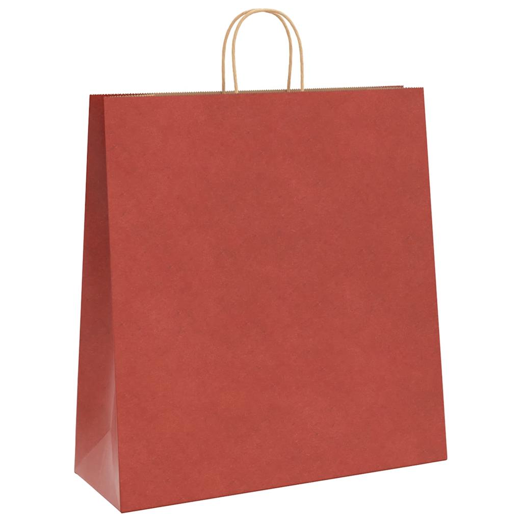 Papieren zakken 250 st met hengsels 45x17x48 cm rood is nu te koop bij PeponiXL, paradijselijk wonen!