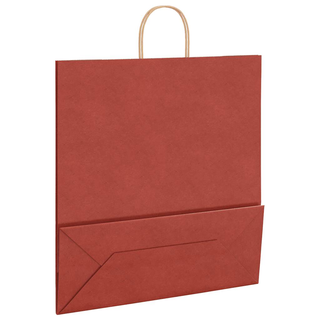 Papieren zakken 250 st met hengsels 45x17x48 cm rood is nu te koop bij PeponiXL, paradijselijk wonen!