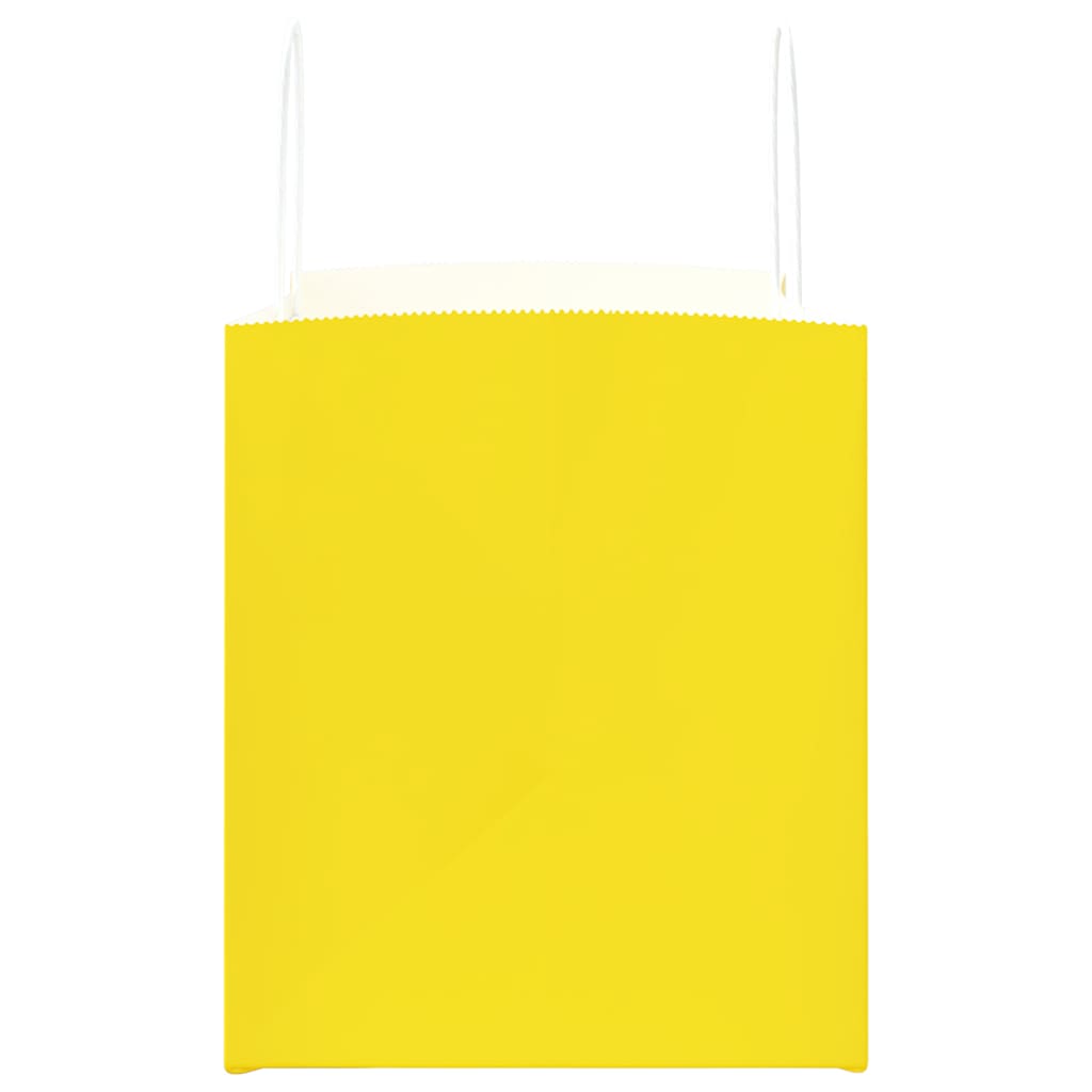 Papieren zakken 250 st met hengsels 32x22x24 cm geel is nu te koop bij PeponiXL, paradijselijk wonen!