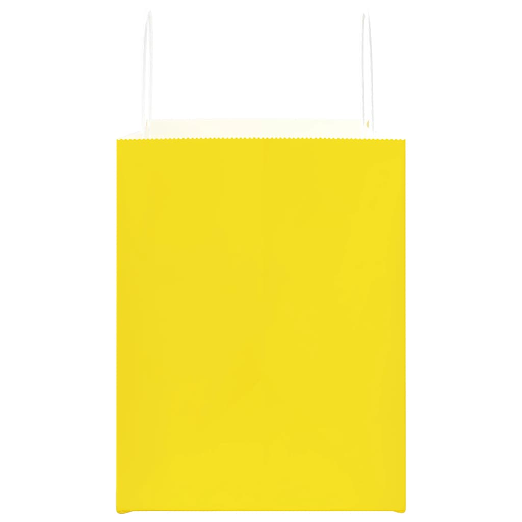 Papieren zakken 250 st met hengsels 32x22x28 cm geel is nu te koop bij PeponiXL, paradijselijk wonen!