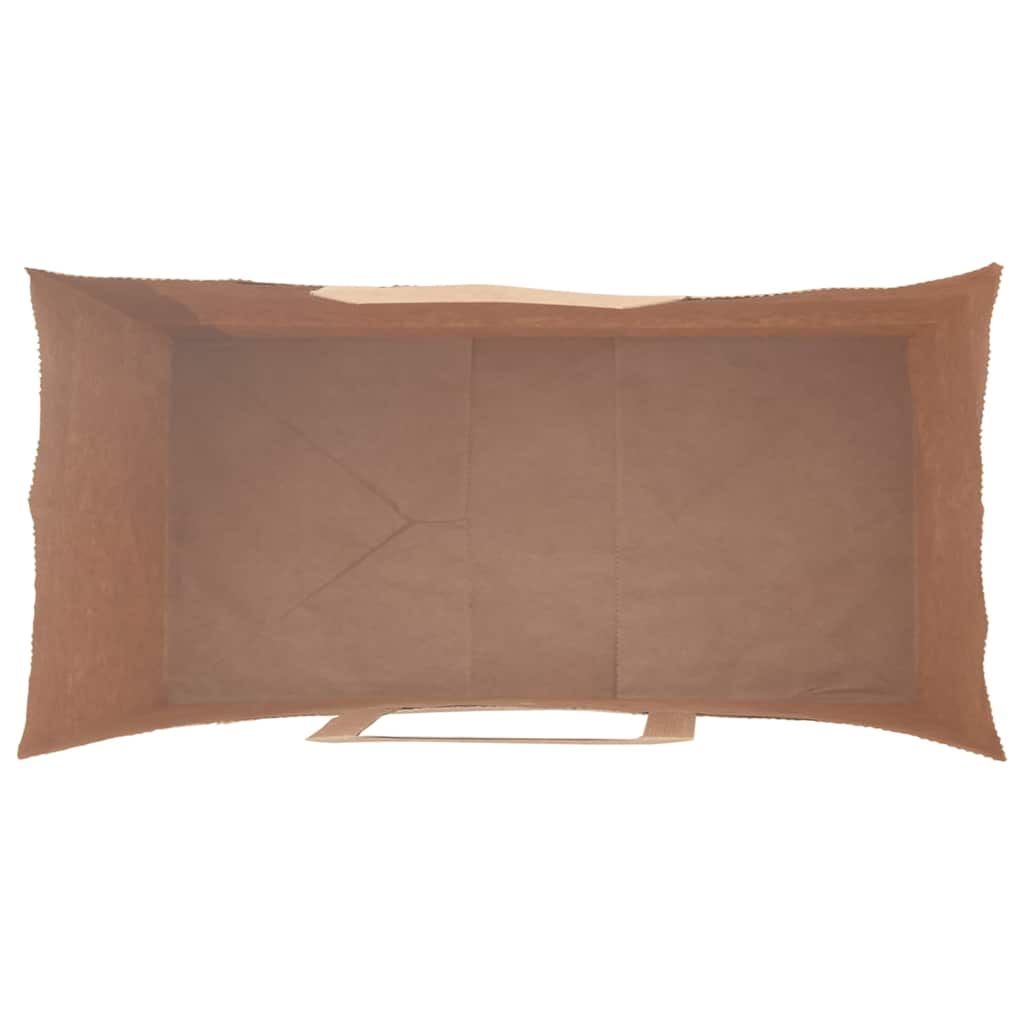Papieren zakken 50 st met hengsels 18x8x22 cm bruin is nu te koop bij PeponiXL, paradijselijk wonen!