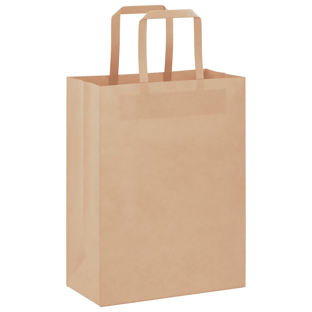 Papieren zakken 50 st met hengsels 21x11x28 cm bruin is nu te koop bij PeponiXL, paradijselijk wonen!