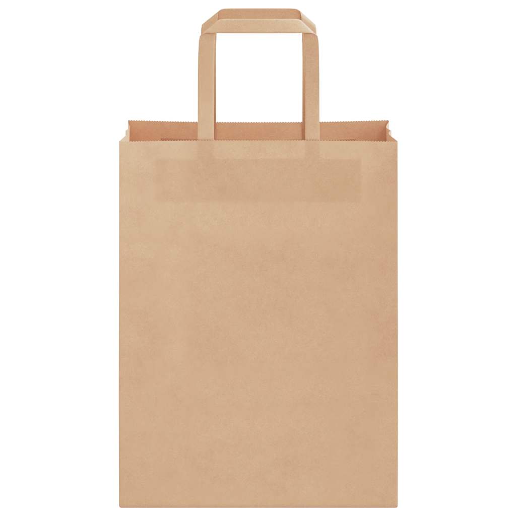 Papieren zakken 50 st met hengsels 21x11x28 cm bruin is nu te koop bij PeponiXL, paradijselijk wonen!