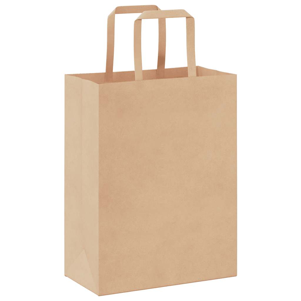 Papieren zakken 50 st met hengsels 21x11x28 cm bruin is nu te koop bij PeponiXL, paradijselijk wonen!