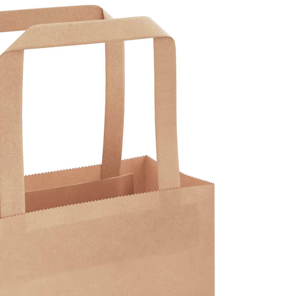 Papieren zakken 50 st met hengsels 32x12x42 cm bruin is nu te koop bij PeponiXL, paradijselijk wonen!