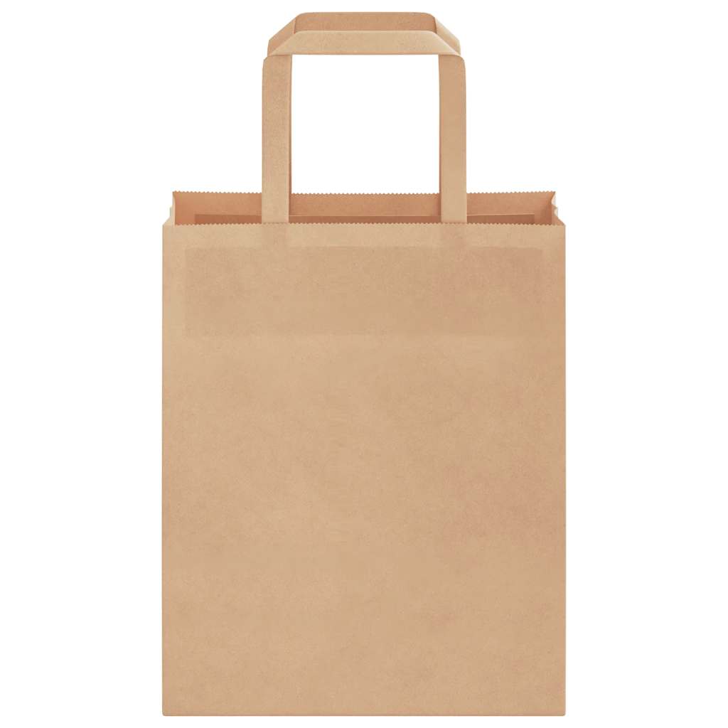 Papieren zakken 250 st met hengsels 18x8x22 cm bruin is nu te koop bij PeponiXL, paradijselijk wonen!