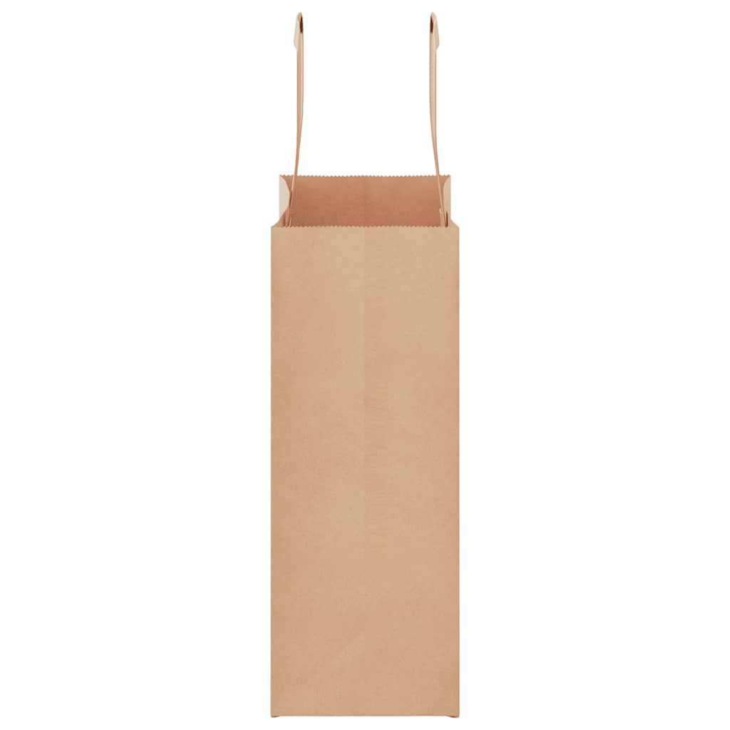 Papieren zakken 250 st met hengsels 18x8x22 cm bruin is nu te koop bij PeponiXL, paradijselijk wonen!