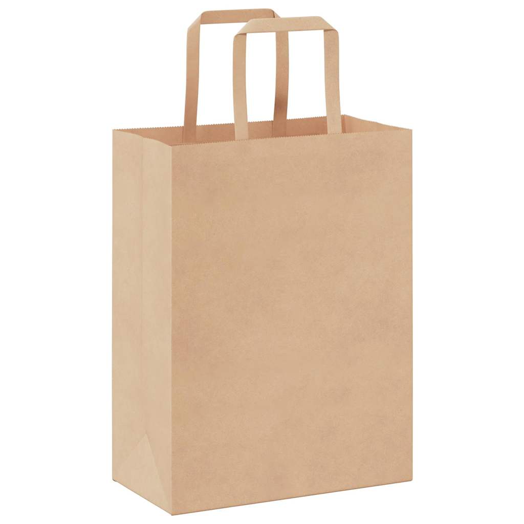 Papieren zakken 250 st met hengsels 21x11x28 cm bruin is nu te koop bij PeponiXL, paradijselijk wonen!