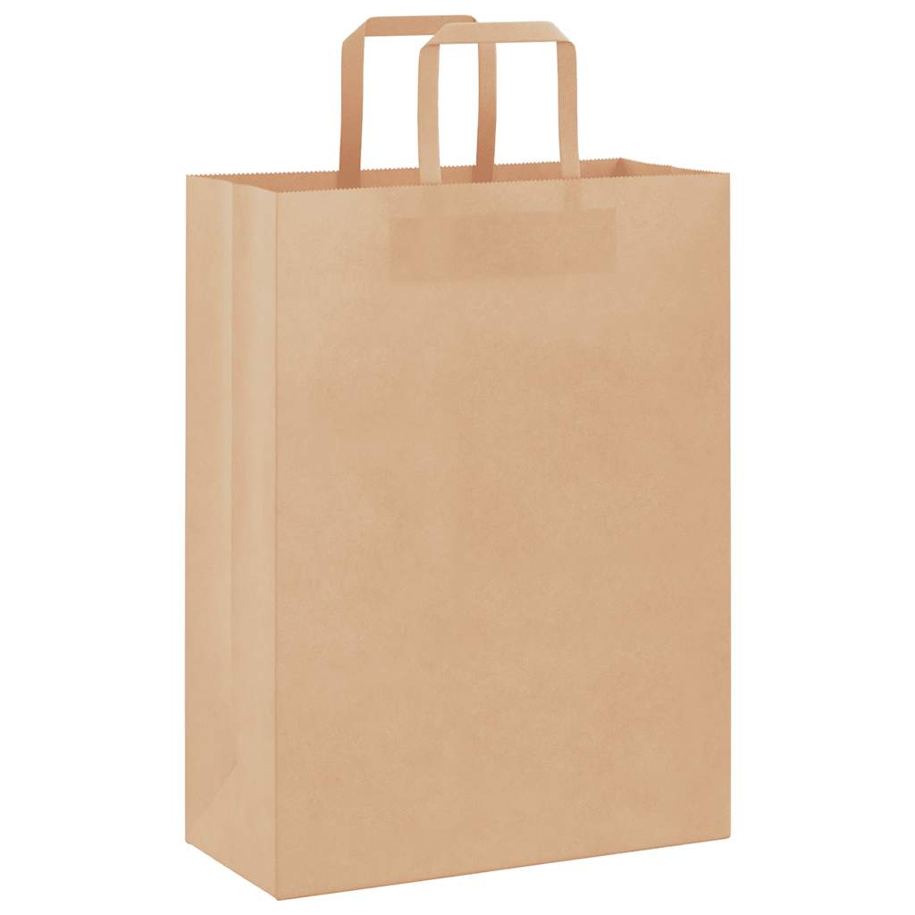 Papieren zakken 250 st met hengsels 26x12x35 cm bruin is nu te koop bij PeponiXL, paradijselijk wonen!