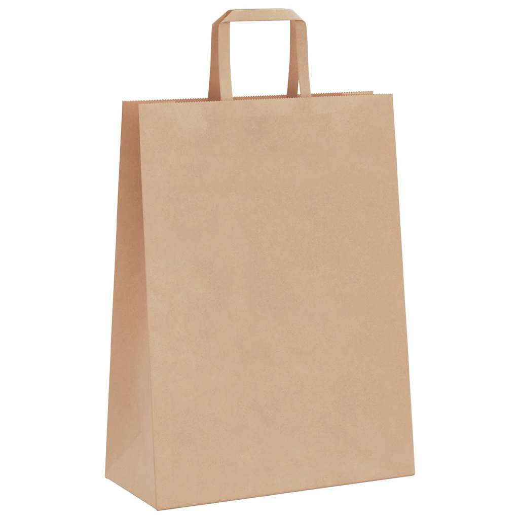 Papieren zakken 250 st met hengsels 26x12x35 cm bruin is nu te koop bij PeponiXL, paradijselijk wonen!