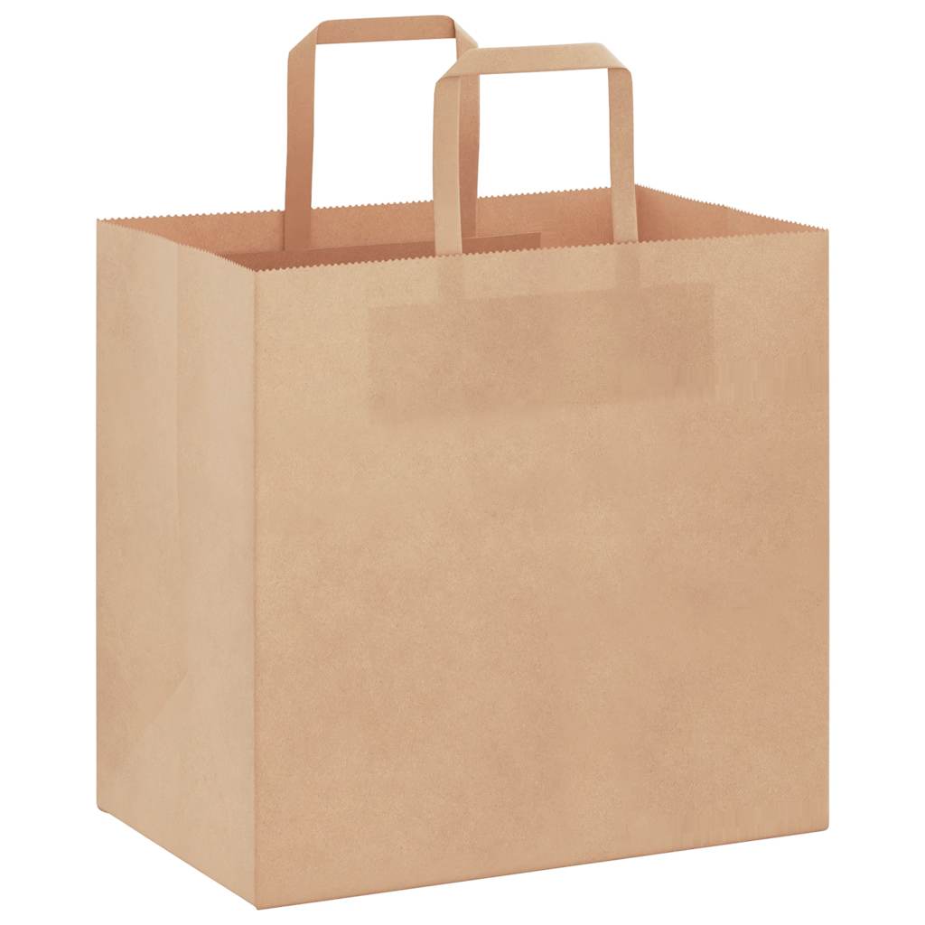 Papieren zakken 250 st met hengsels 26x17x25 cm bruin is nu te koop bij PeponiXL, paradijselijk wonen!