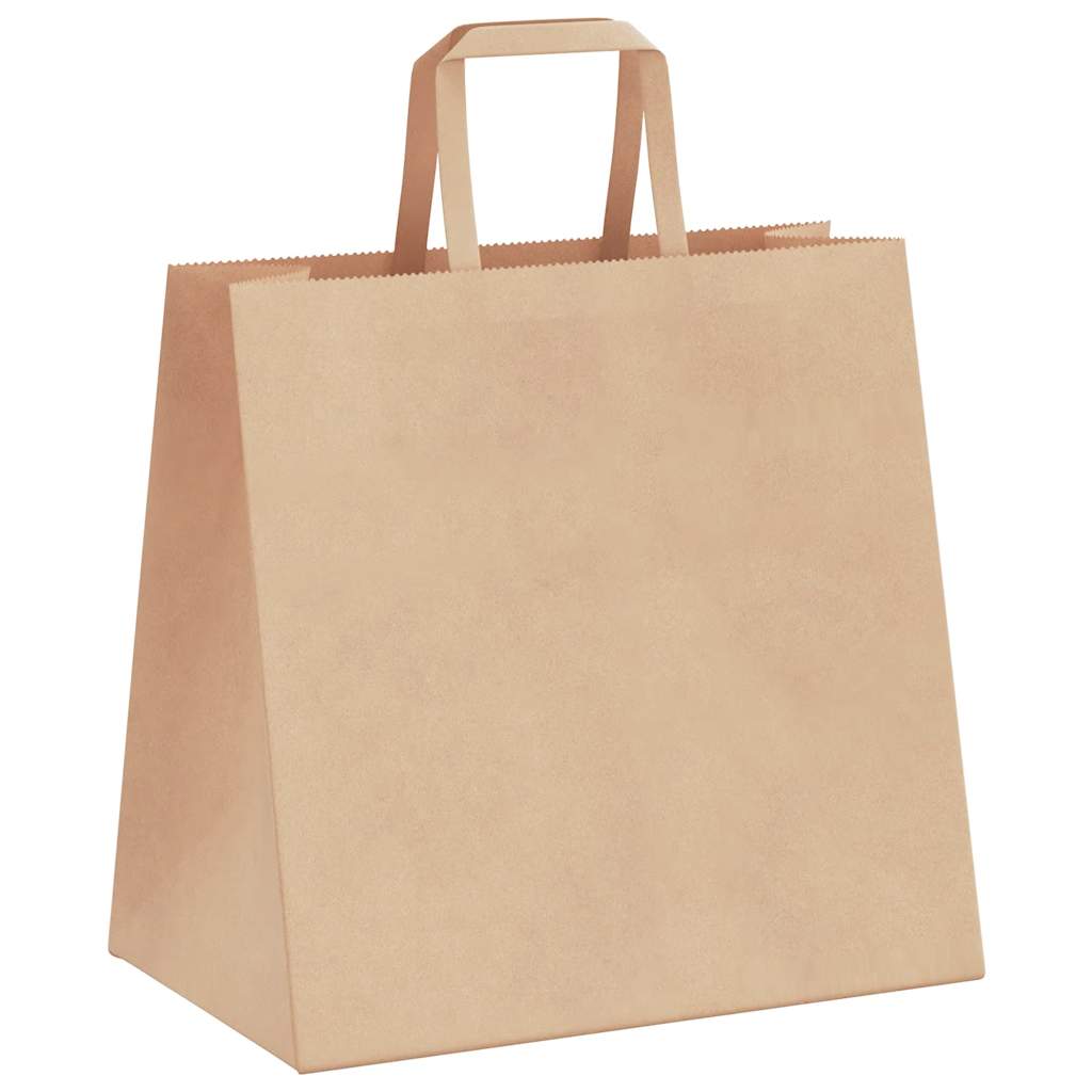 Papieren zakken 250 st met hengsels 26x17x25 cm bruin is nu te koop bij PeponiXL, paradijselijk wonen!