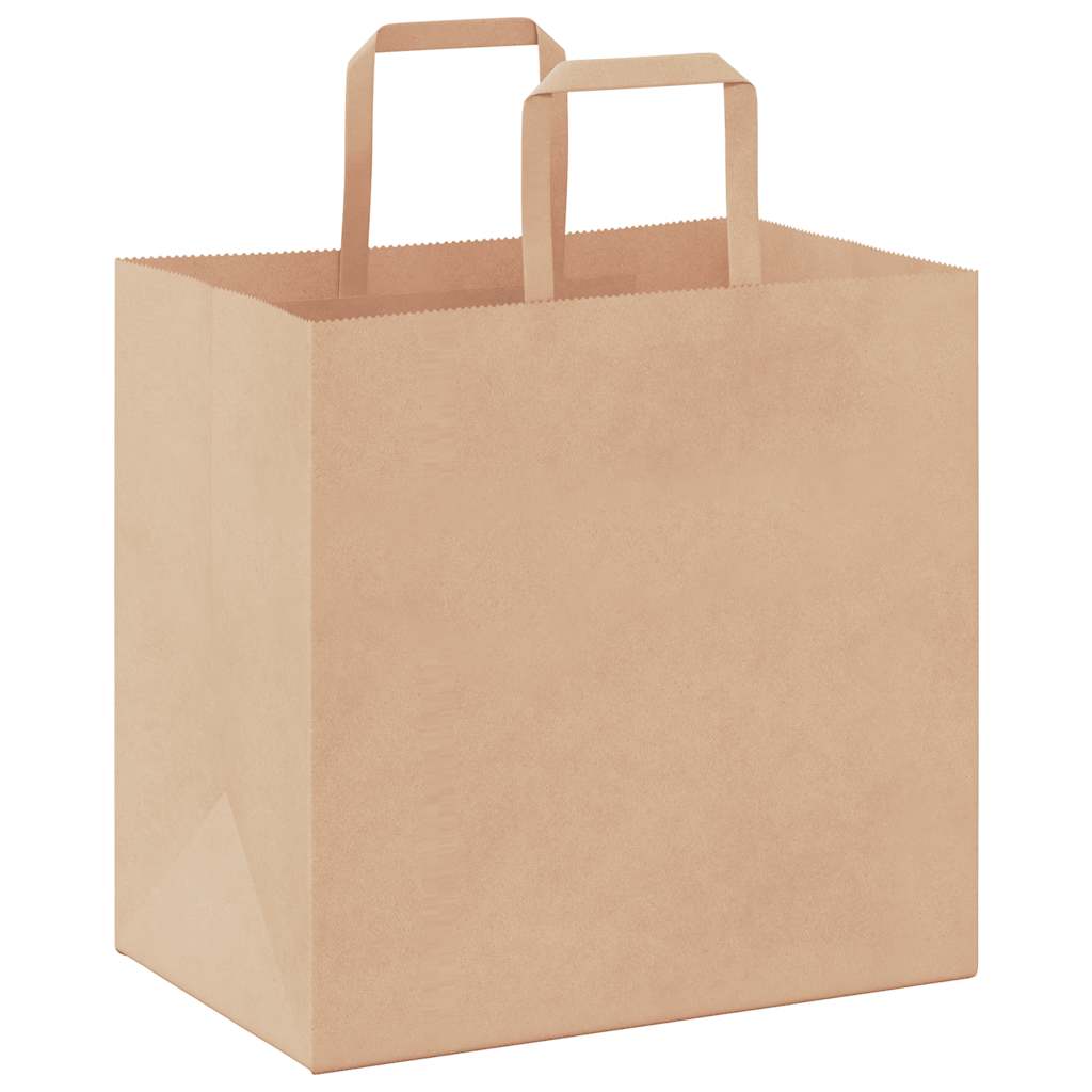 Papieren zakken 250 st met hengsels 26x17x25 cm bruin is nu te koop bij PeponiXL, paradijselijk wonen!