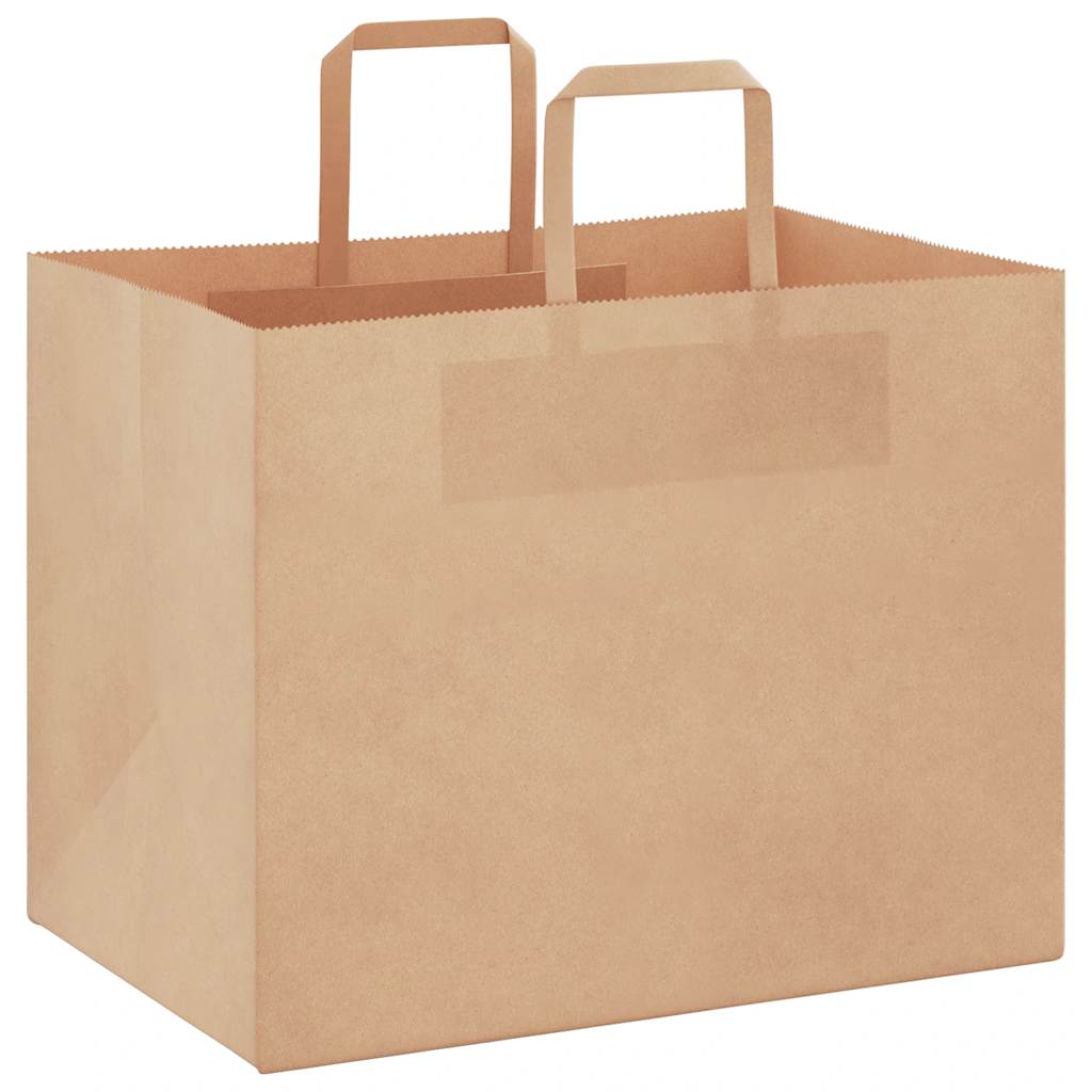 Papieren zakken 250 st met hengsels 32x22x24 cm bruin is nu te koop bij PeponiXL, paradijselijk wonen!