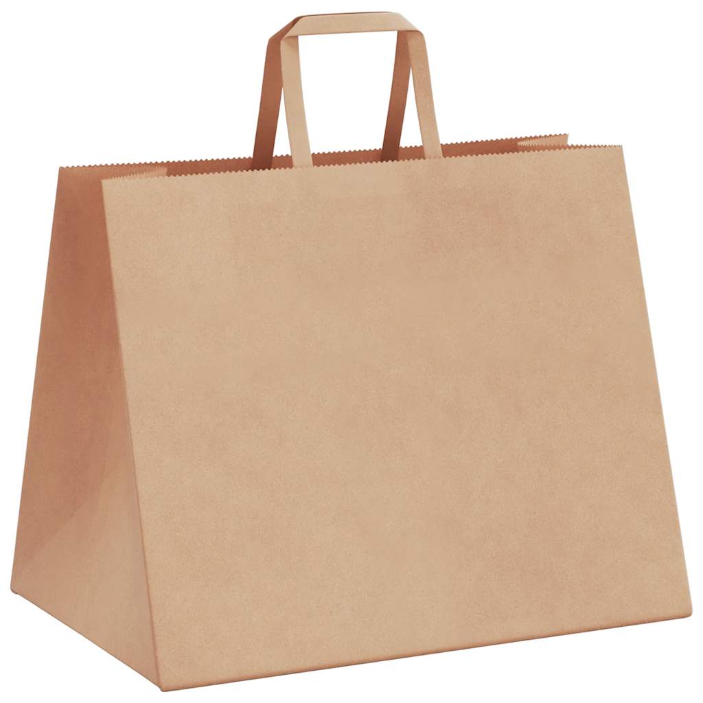 Papieren zakken 250 st met hengsels 32x22x24 cm bruin is nu te koop bij PeponiXL, paradijselijk wonen!