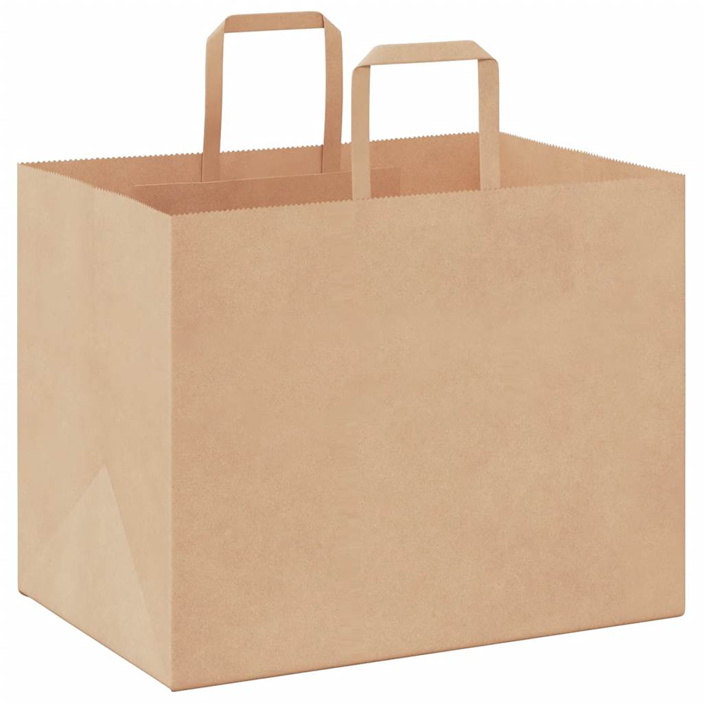 Papieren zakken 250 st met hengsels 32x22x24 cm bruin is nu te koop bij PeponiXL, paradijselijk wonen!