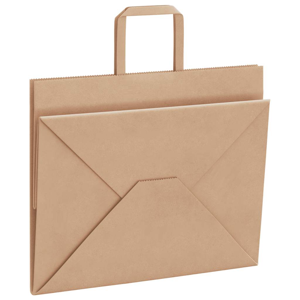 Papieren zakken 250 st met hengsels 32x22x24 cm bruin is nu te koop bij PeponiXL, paradijselijk wonen!