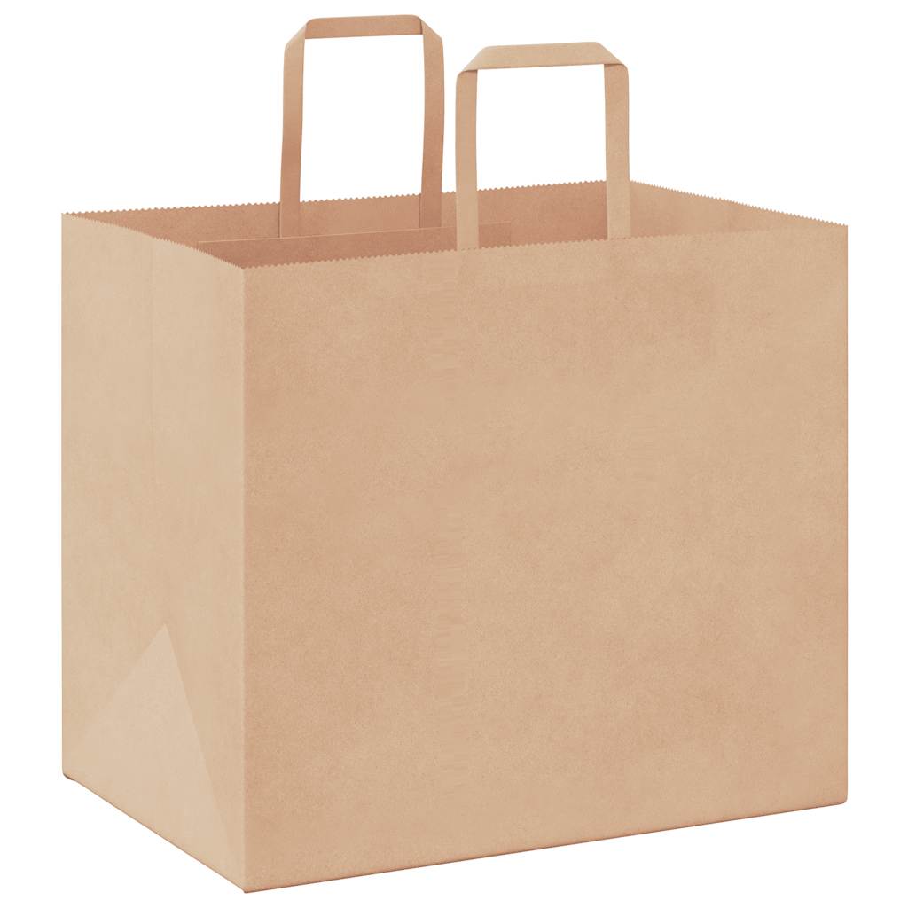 Papieren zakken 250 st met hengsels 32x22x28 cm bruin is nu te koop bij PeponiXL, paradijselijk wonen!