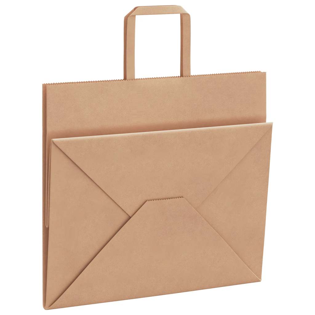 Papieren zakken 250 st met hengsels 32x22x28 cm bruin is nu te koop bij PeponiXL, paradijselijk wonen!