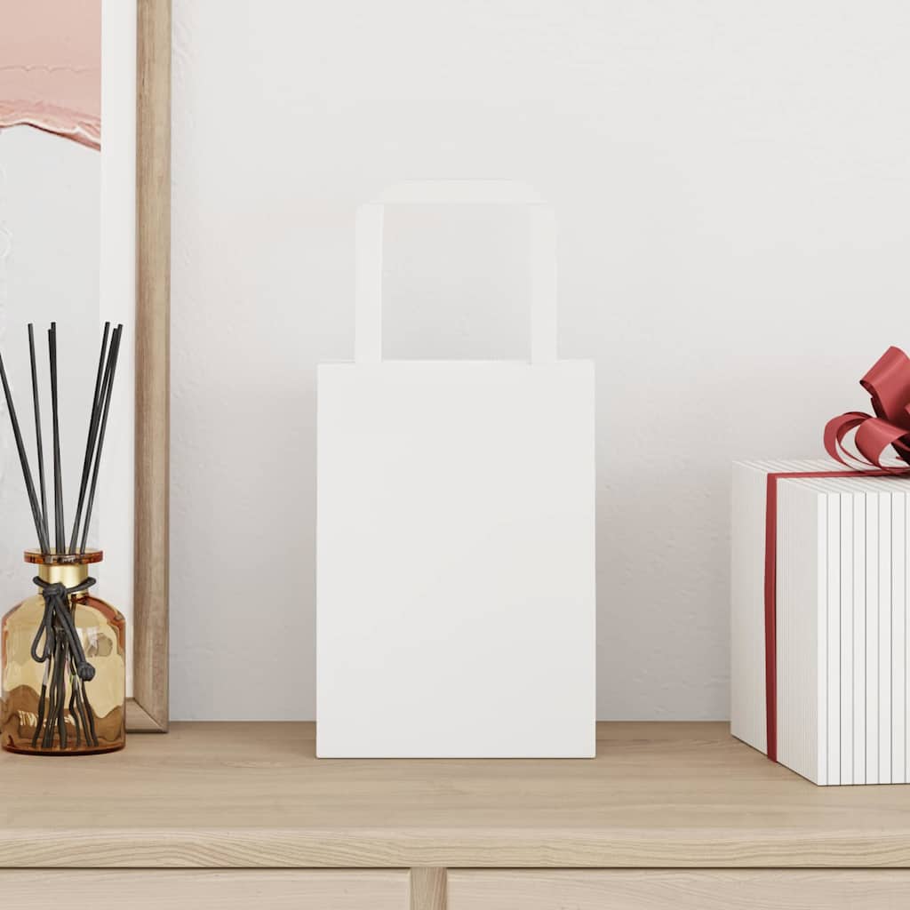 Papieren zakken 50 st met hengsels 15x8x21 cm wit is nu te koop bij PeponiXL, paradijselijk wonen!