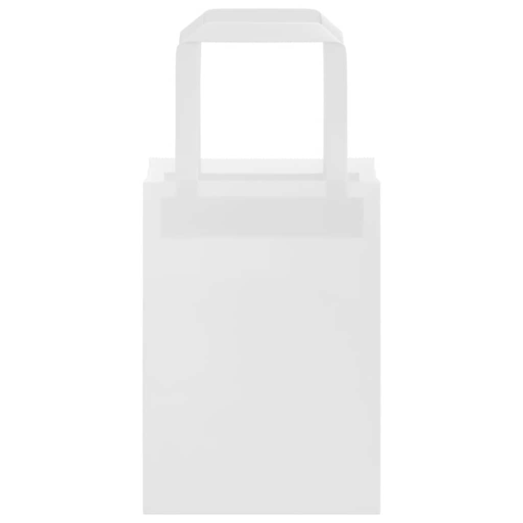 Papieren zakken 50 st met hengsels 15x8x21 cm wit is nu te koop bij PeponiXL, paradijselijk wonen!
