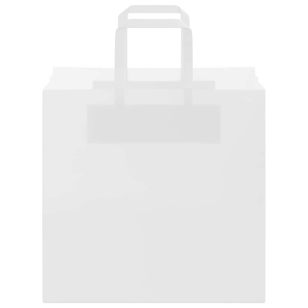 Papieren zakken 50 st met hengsels 26x17x25 cm wit is nu te koop bij PeponiXL, paradijselijk wonen!