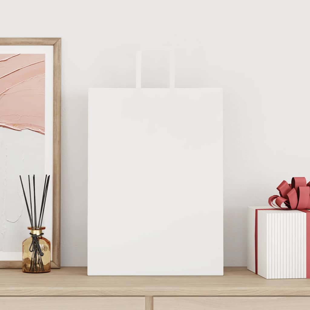 Papieren zakken 50 st met hengsels 32x17x44 cm wit is nu te koop bij PeponiXL, paradijselijk wonen!