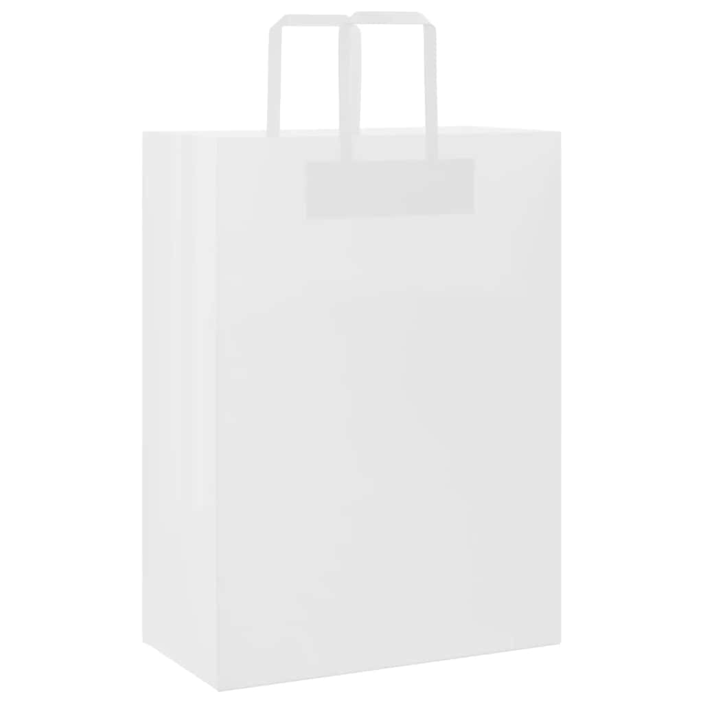 Papieren zakken 50 st met hengsels 32x17x44 cm wit is nu te koop bij PeponiXL, paradijselijk wonen!