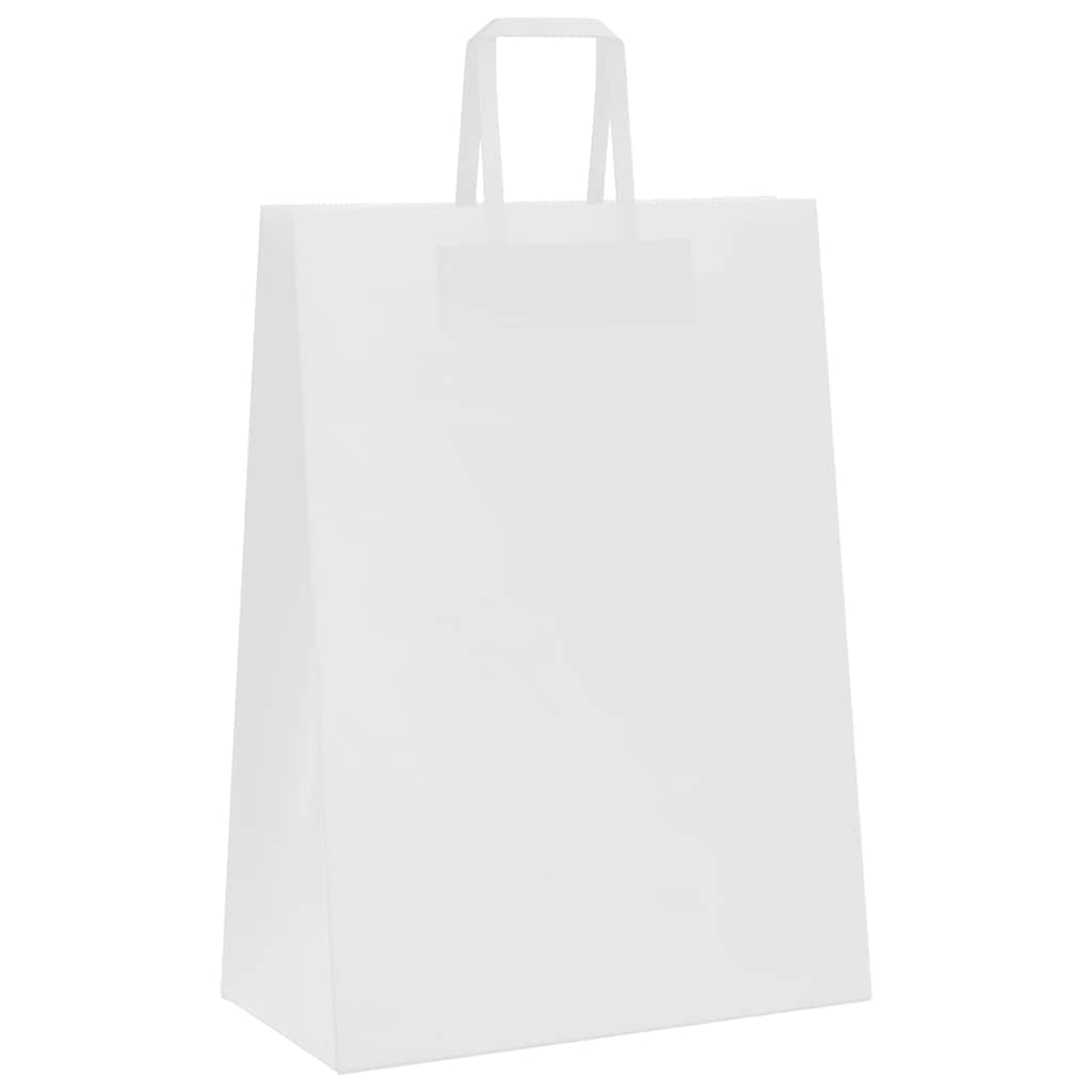 Papieren zakken 50 st met hengsels 32x17x44 cm wit is nu te koop bij PeponiXL, paradijselijk wonen!
