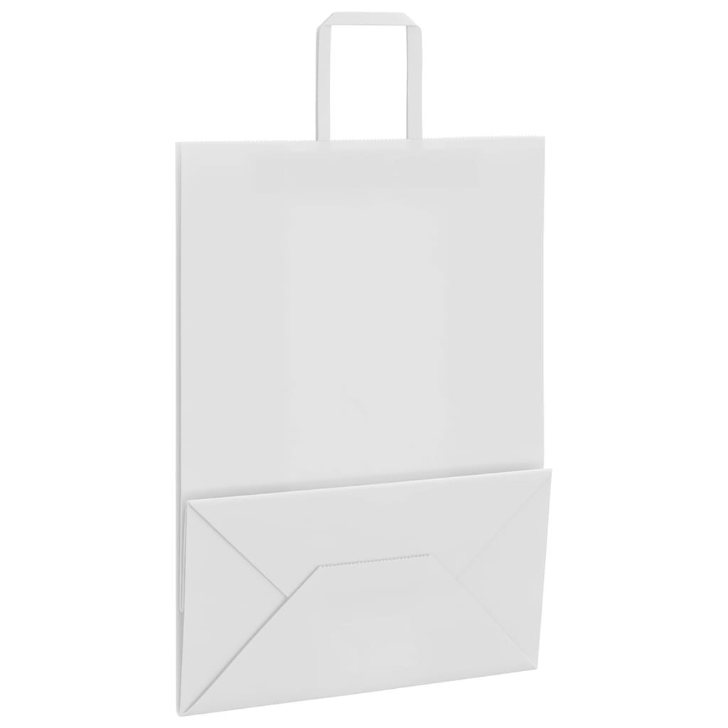 Papieren zakken 50 st met hengsels 32x17x44 cm wit is nu te koop bij PeponiXL, paradijselijk wonen!