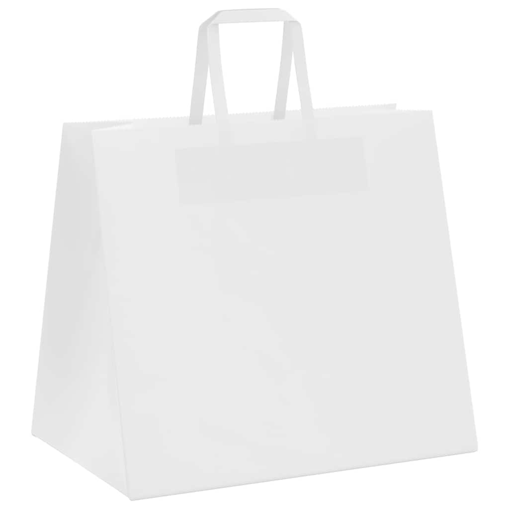 Papieren zakken 50 st met hengsels 32x22x28 cm wit is nu te koop bij PeponiXL, paradijselijk wonen!