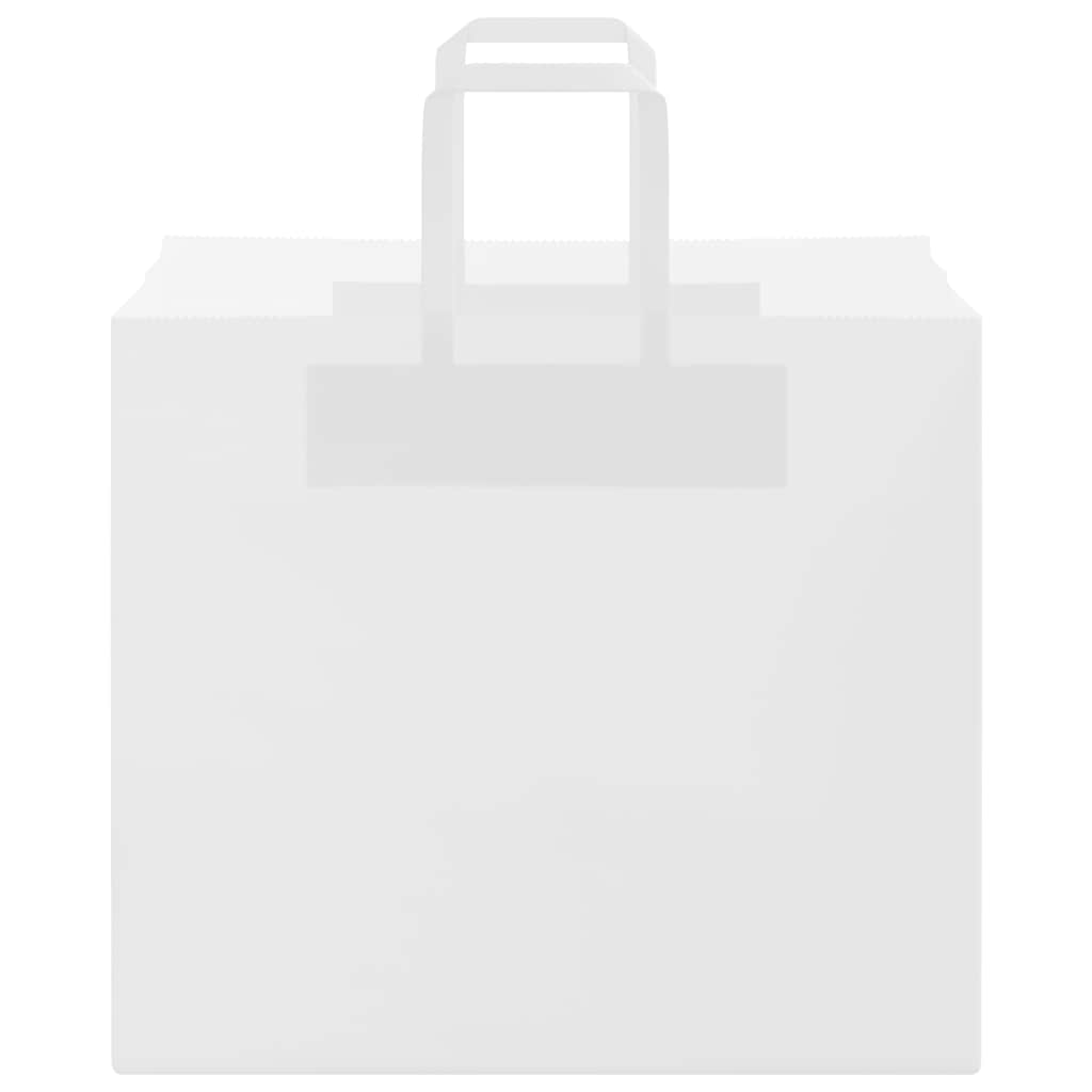Papieren zakken 50 st met hengsels 32x22x28 cm wit is nu te koop bij PeponiXL, paradijselijk wonen!