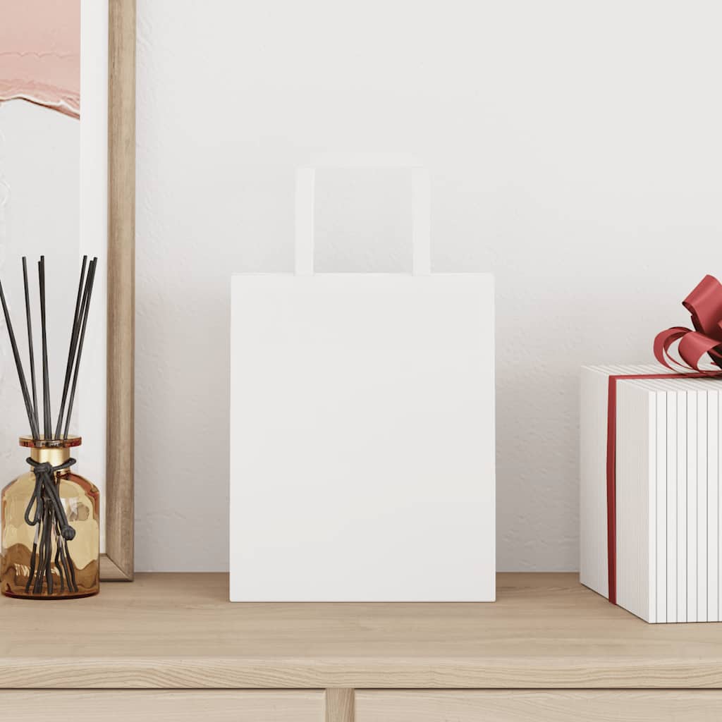 Papieren zakken 250 st met hengsels 18x8x22 cm wit is nu te koop bij PeponiXL, paradijselijk wonen!