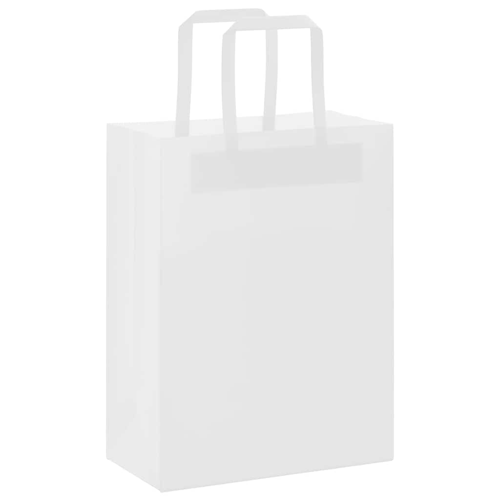Papieren zakken 250 st met hengsels 21x11x28 cm wit is nu te koop bij PeponiXL, paradijselijk wonen!