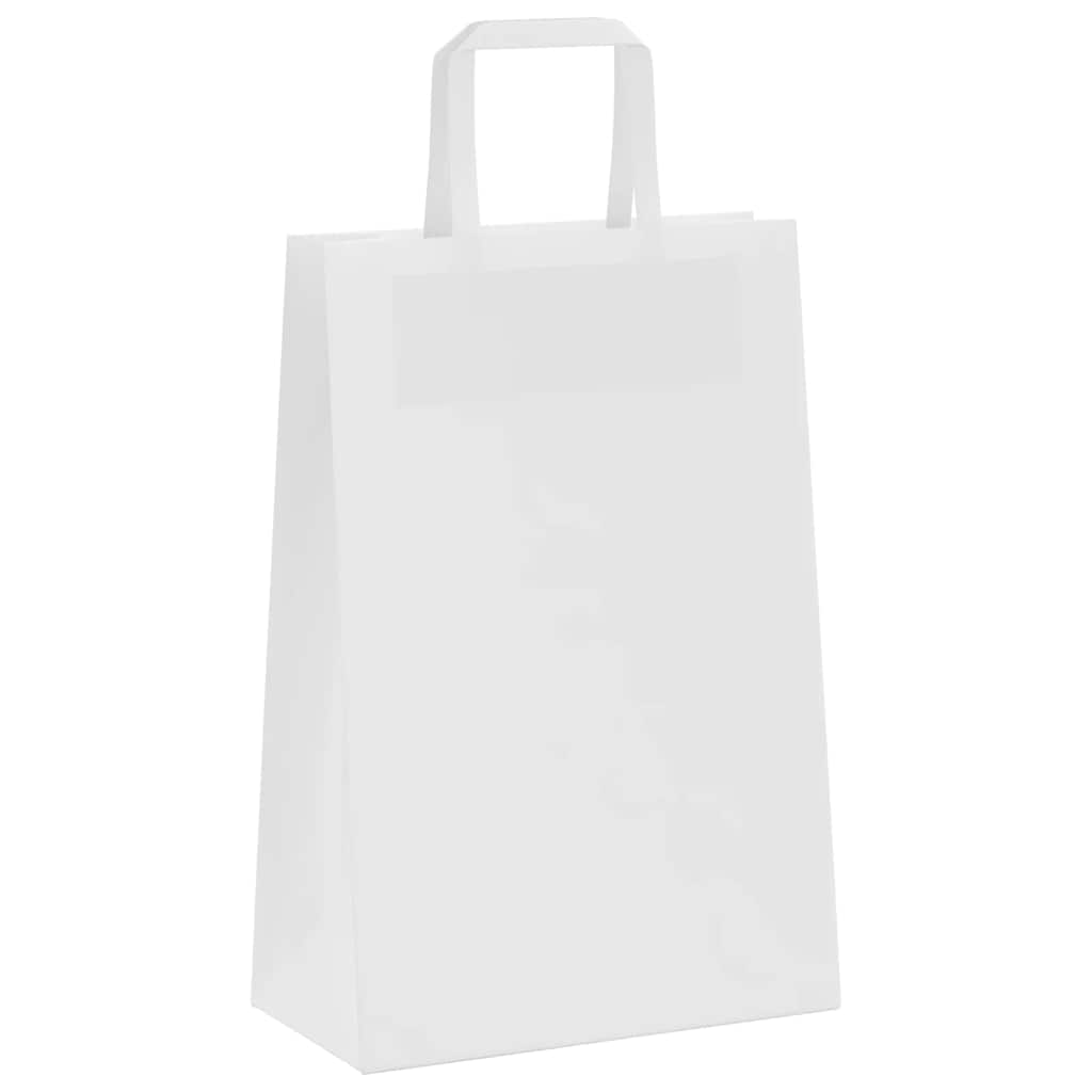 Papieren zakken 250 st met hengsels 21x11x31 cm wit is nu te koop bij PeponiXL, paradijselijk wonen!
