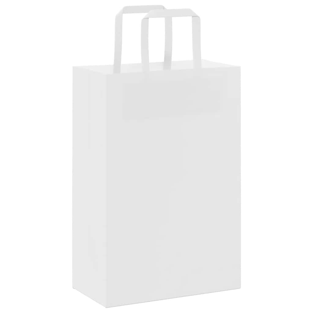 Papieren zakken 250 st met hengsels 21x11x31 cm wit is nu te koop bij PeponiXL, paradijselijk wonen!