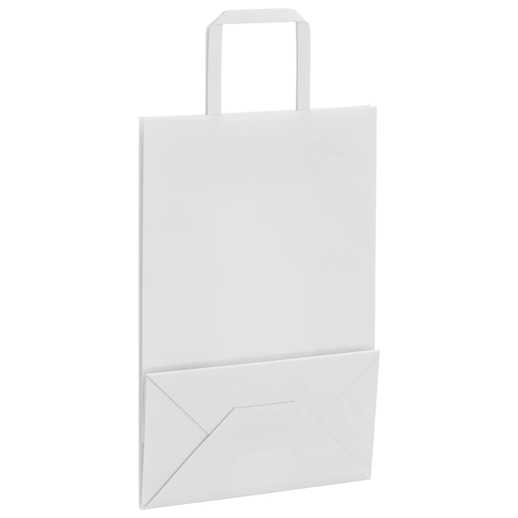 Papieren zakken 250 st met hengsels 21x11x31 cm wit is nu te koop bij PeponiXL, paradijselijk wonen!