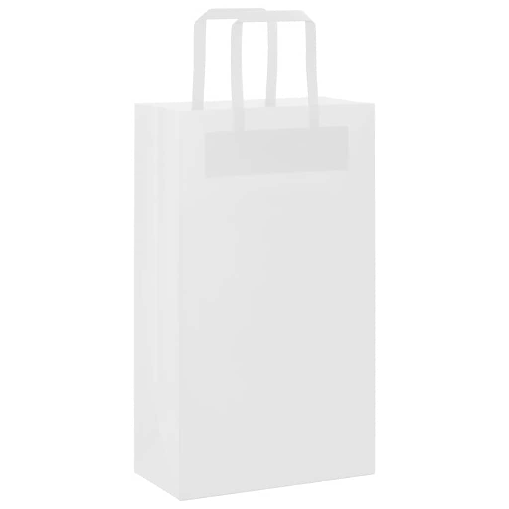 Papieren zakken 250 st met hengsels 21x11x36 cm wit is nu te koop bij PeponiXL, paradijselijk wonen!