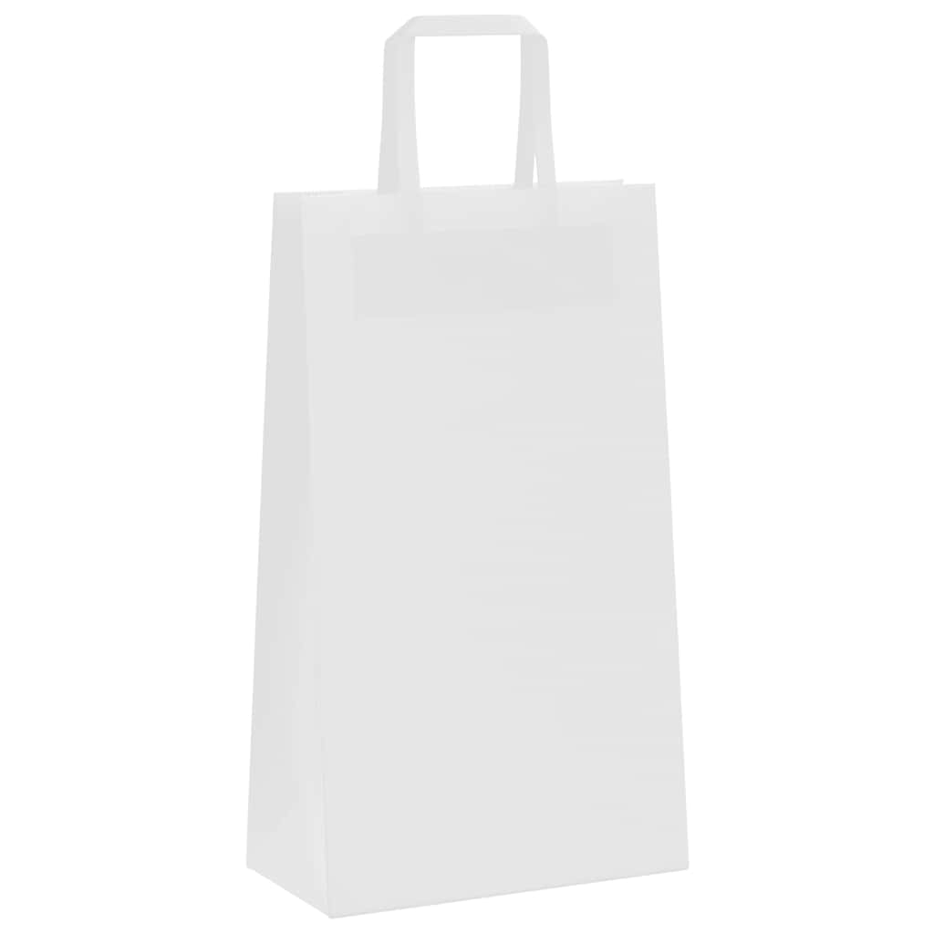 Papieren zakken 250 st met hengsels 21x11x36 cm wit is nu te koop bij PeponiXL, paradijselijk wonen!