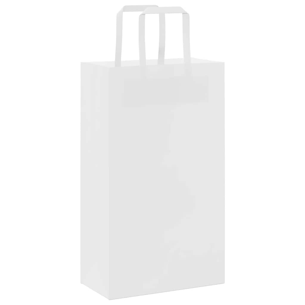 Papieren zakken 250 st met hengsels 21x11x36 cm wit is nu te koop bij PeponiXL, paradijselijk wonen!