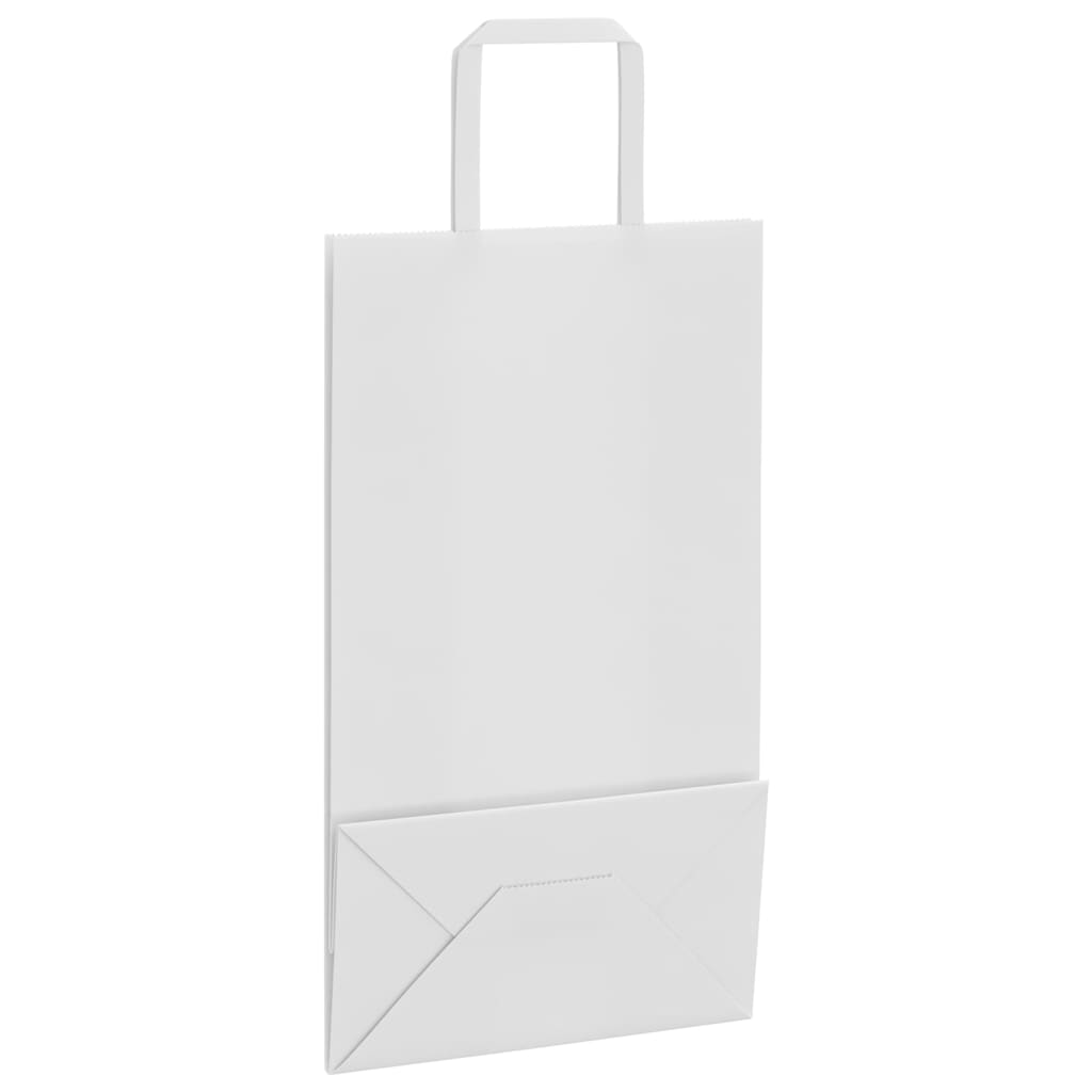 Papieren zakken 250 st met hengsels 21x11x36 cm wit is nu te koop bij PeponiXL, paradijselijk wonen!