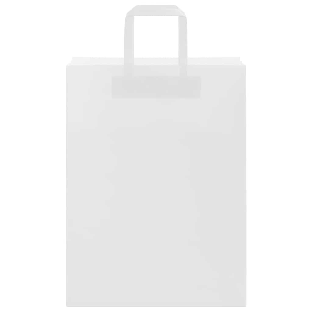 Papieren zakken 250 st met hengsels 26x12x35 cm wit is nu te koop bij PeponiXL, paradijselijk wonen!