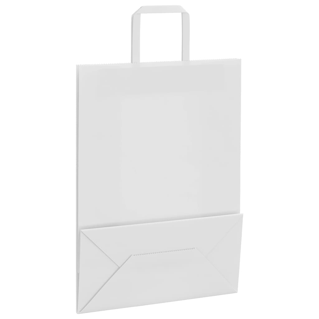Papieren zakken 250 st met hengsels 26x12x35 cm wit is nu te koop bij PeponiXL, paradijselijk wonen!