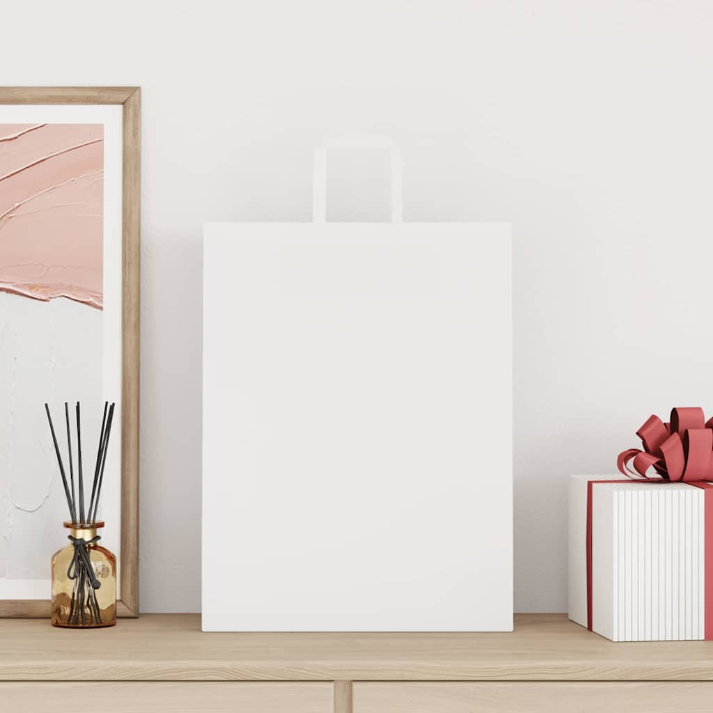 Papieren zakken 250 st met hengsels 32x12x42 cm wit is nu te koop bij PeponiXL, paradijselijk wonen!
