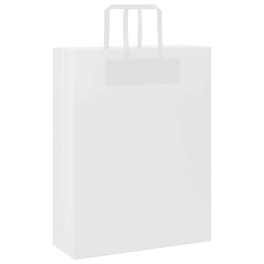 Papieren zakken 250 st met hengsels 32x12x42 cm wit is nu te koop bij PeponiXL, paradijselijk wonen!